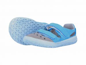 Jonap barefoot sandálky Fela světle modré podrážka