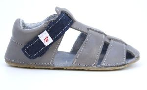 Ef barefoot sandals - light grey with blue | 21, 22, 25, 26