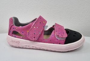 Jonap barefoot sandálky Fela růžové bubliny
