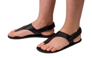 Barefoot Men's barefoot sandals Ahinsa shoes Simple black xWide
