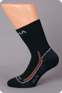 Surtex ponožky froté - 95 % merino hnědé