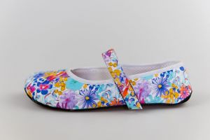Barefoot Ahinsa shoes Ananda flowered ballerinas