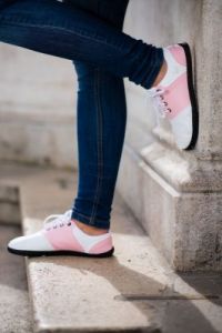 Barefoot Ahinsa shoes White pink social