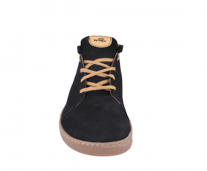Barefoot kožené boty Pegres BF80 - černé - světlá podrážka zepředu