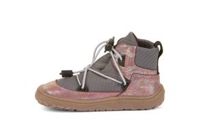 Barefoot kotníkové boty Froddo Tex Track pink shine bok
