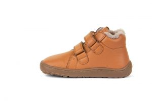 Froddo barefoot zimní kotníkové boty kožíšek - cognac bok
