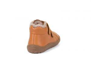 Froddo barefoot zimní kotníkové boty kožíšek - cognac zezadu