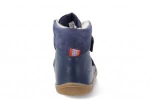 Barefoot zimní boty Koel4kids - Emil - Tex wool blue zezadu