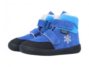 Jonap zimní barefoot boty Jerry světle modré vločka - vlna bok