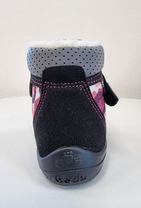 Beda Barefoot - zimní boty s membránou - Candy/black zezadu