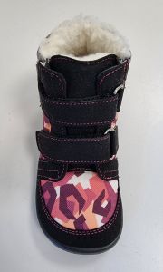 Beda Barefoot - zimní boty s membránou - Candy/black shora