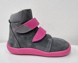 Beda Barefoot - zimní boty s membránou - Isabel - růžová podrážka