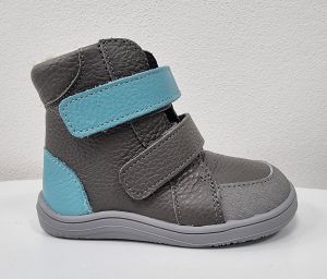 Zimní boty Baby bare Febo winter - grey/tyrkys asfaltico