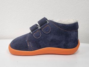  Beda Barefoot Blue mandarine - zimní boty s membránou bok