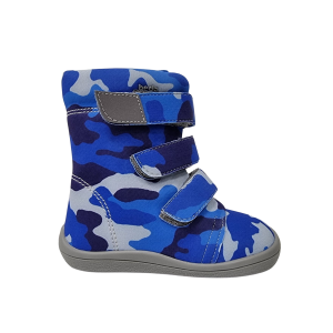 Beda Barefoot - high winter boots with membrane military blue | 25, 26, 27, 28, 29, 30, 32, 33, 34