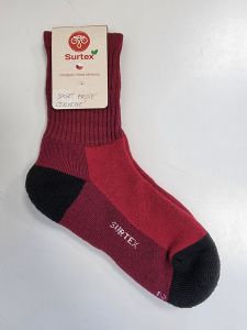Surtex merino sports terry socks - red