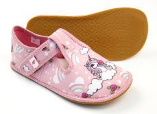Ef barefoot papučky 395 Pink unicorn podrážka