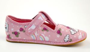 Ef barefoot papučky 395 Pink unicorn bok
