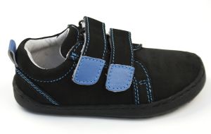 Barefoot kožené celoroční boty EF Black blue