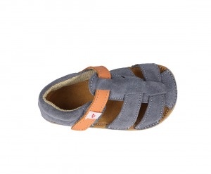 Ef barefoot sandálky - Sam grey/orange shora