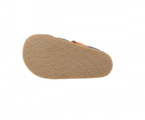 Ef barefoot sandálky - Sam grey/orange podrážka