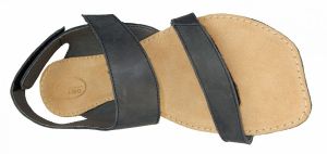 Barefoot kožené sandále čokoládové BF A108 -66 shora