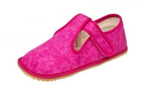 Beda barefoot - velcro slippers - pink batik | 24, 30, 35