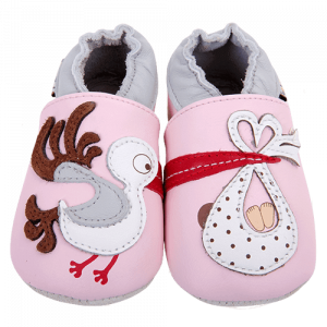 Barefoot Lait et Miel slippers pink stork