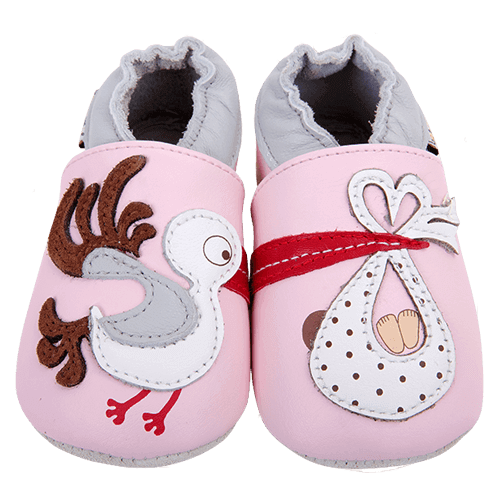 Barefoot Lait et Miel slippers pink stork