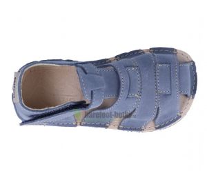 Ortoplus barefoot sandálky D201 modré shora